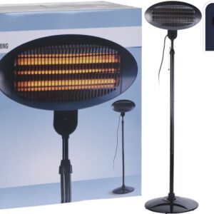 Grillen - risikofrei und einfach 7 Mobiler Elektro-Stand-Heizstrahler, 2000 Watt, höhenverstellbar