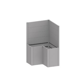 Sichtschutz zu Pflanzbeet Belvedere L-Form ohne Acrylglas