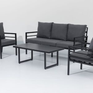 Das richtige Gewächshaus - problemlos und komfortabel 5 Loungeset Forno, anthrazit, 4-teilig, Aluminium, anthrazit