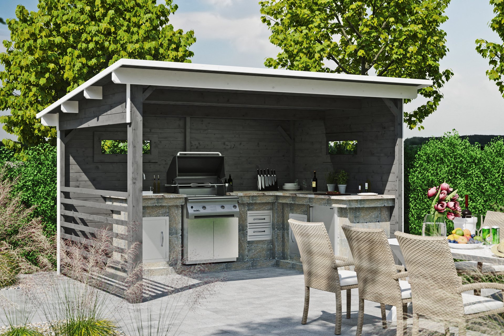 Unterstand Vimmerby, 370x250cm 1 Unterstand Vimmerby, 370x250cm