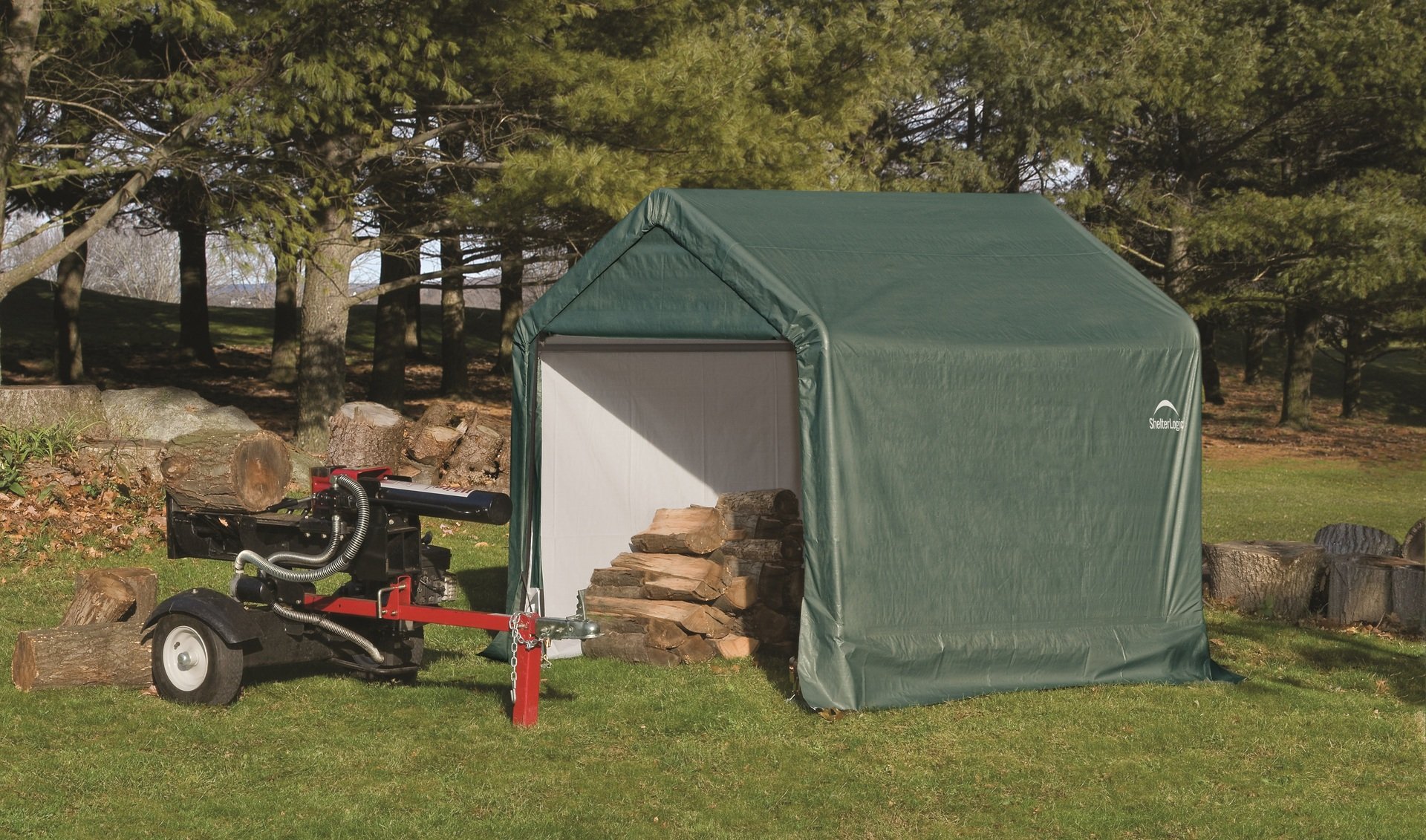 Foliengerätehaus grün 180x180 cm 1 Foliengerätehaus grün 180x180 cm