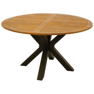 Gartentisch rund, Ø130cm, Stahl /Akazie