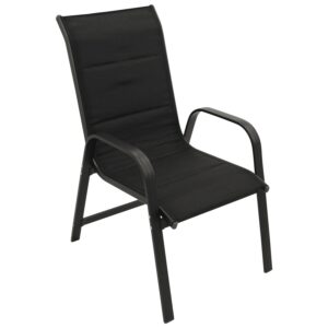 Stapelsessel Hochlehner Aluminium/Textil gepolstert, 2 Stück