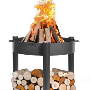 Grillen - risikofrei und einfach 9 Feuerschale Montana, inkl. Holzlager