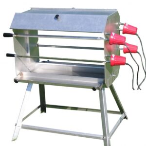 Grillen - risikofrei und einfach 7 Mutzbratengrill mit 4 Spießen für 52 Portionen