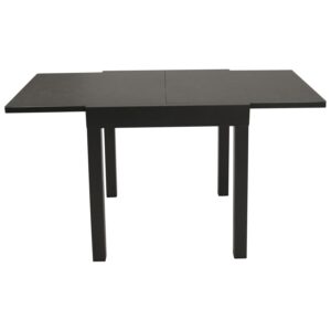 Balkon-Ausziehtisch 70/140x70cm, Tischplatte Glas in Keramikoptik dunkelgrau