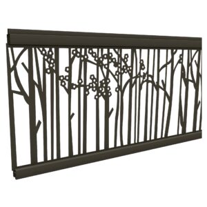 Gitterfüllung Bambus ANTHRAZIT, 20x280x1800 mm