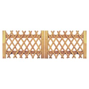 Jägerzaun Doppeltor Latten 55 mm, kdi braun