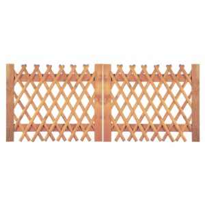 Jägerzaun Doppeltor Latten 55 mm, kdi braun