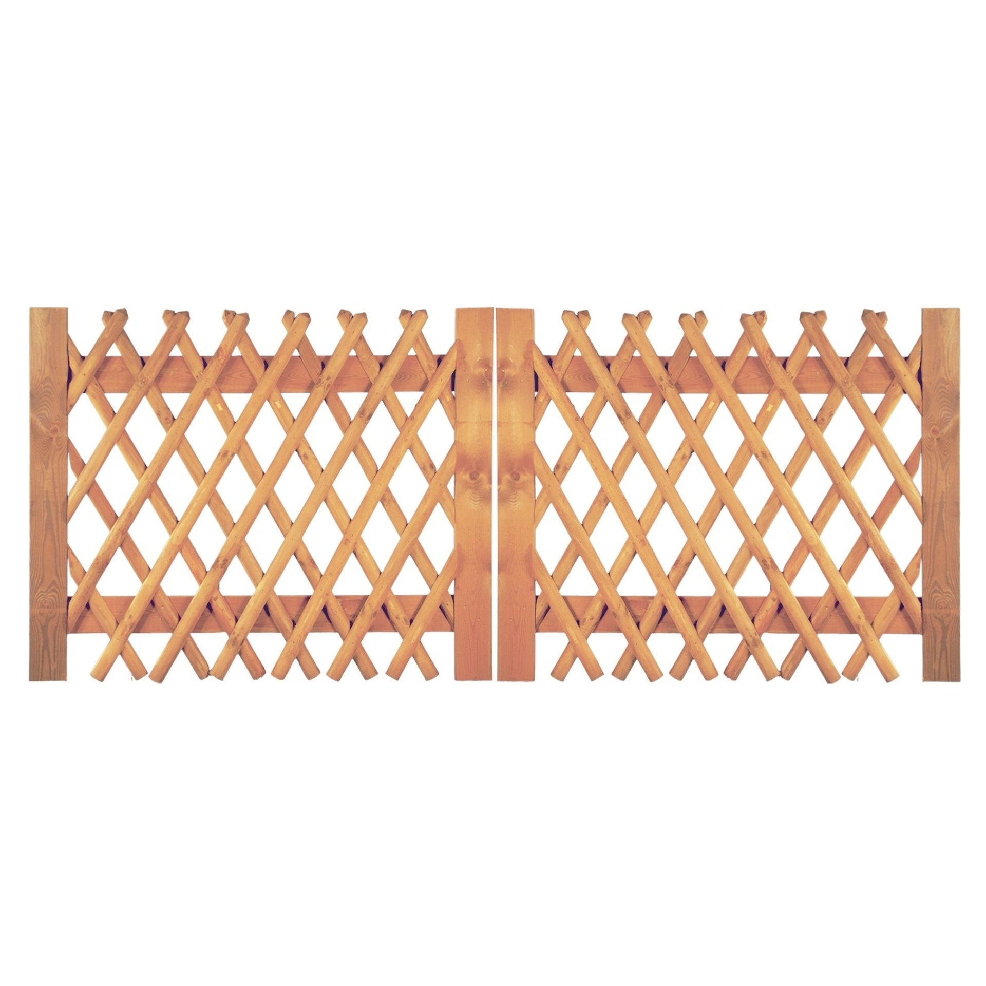 Jägerzaun Doppeltor Latten 55 mm, kdi braun 1 Jägerzaun Doppeltor Latten 55 mm, kdi braun