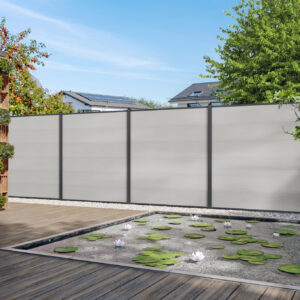 MAX-XL WPC-Steckzaunset 175x168 cm