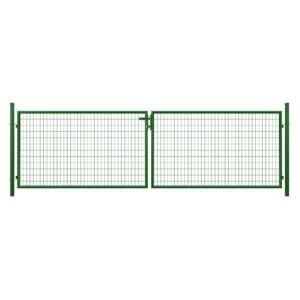 STRONG Doppeltor RAL 6005 grün 4000x1200 mm inkl. Pfosten + Beschläge MW 50/100 mm