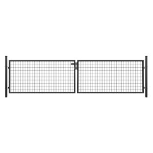 Das richtige Gewächshaus - problemlos und komfortabel 11 STRONG Doppeltor anthrazit inkl. Pfosten + Beschläge