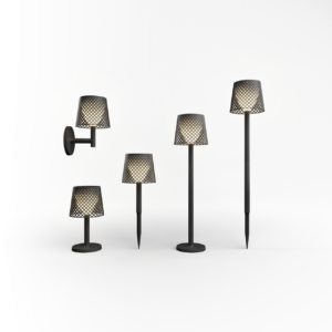 Gartenlampe Greta Solar Akku in Schwarz