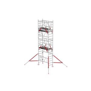 Altrex MiTower PLUS mit  HolzPlattformen und Safe-Quick® Geländern Arbeitshöhe bis 6,2m