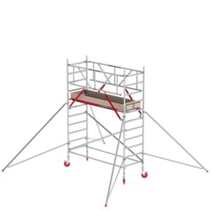 Altrex RS TOWER 41 Plus mit Safe-Quick®2 Geländer - Aluminium Fahrgerüst schmal 0.90m x 2.45m Arbeitshöhe 4,2 m