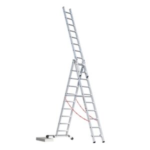 Euroline Alu-Mehrzweckleiter 3-teilig mit Vario-Traverse Nr. 30766 Vielzweckleiter 3x10 Sprossen