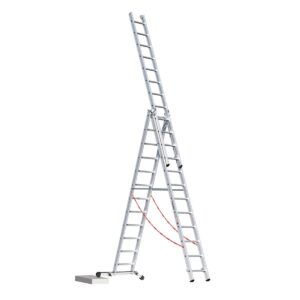 Euroline Alu-Mehrzweckleiter 3-teilig mit Vario-Traverse Nr. 30766 Vielzweckleiter 3x12 Sprossen