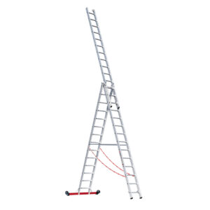 Euroline Alu-Mehrzweckleiter 3-teilig Nr. 30778, rollbar 3x14