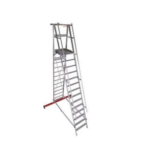 Euroline Alu-Podestleiter, fahr- und klappbar Nr. 32777 1x14