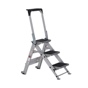 Euroline Alu-Sicherheitstreppe klappbar mit Sicherheitsbügel Nr. 334 1x3