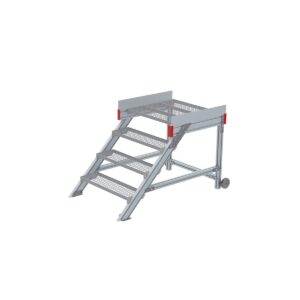 Euroline Anstieg 45 Grad, 800 mm Stufenbreite, Stufenausführung Stahl - Gitterrost 2 Stufen 4 Stufen