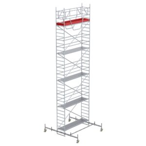 Euroline Gerüsttyp 9513 mit Fahrbalken verschiebbar und Sicherheitsaufbau (Typ 0,75 x 2,85 m) mit Arbeitshöhe bis 10,50 m