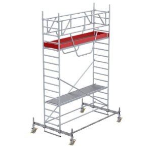 Euroline Gerüsttyp 9513 mit Fahrbalken verschiebbar und Sicherheitsaufbau (Typ 0,75 x 2,85 m) mit Arbeitshöhe bis 5,50 m