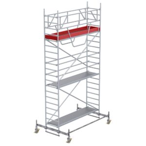Euroline Gerüsttyp 9513 mit Fahrbalken verschiebbar und Sicherheitsaufbau (Typ 0,75 x 2,85 m) mit Arbeitshöhe bis 6,50 m