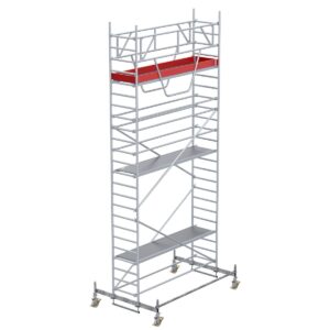 Euroline Gerüsttyp 9513 mit Fahrbalken verschiebbar und Sicherheitsaufbau (Typ 0,75 x 2,85 m) mit Arbeitshöhe bis 7,50 m