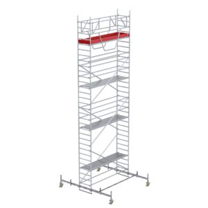 Euroline Gerüsttyp 9513 mit Fahrbalken verschiebbar und Sicherheitsaufbau (Typ 0,75 x 2,85 m) mit Arbeitshöhe bis 9,50 m