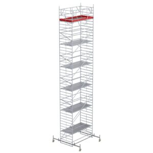 Euroline Gerüsttyp 9514 mit Fahrbalken verschiebbar und Sicherheitsaufbau (Typ 1,50 x 2,85 m) mit Arbeitshöhe bis 13,50 m