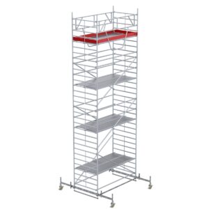 Euroline Gerüsttyp 9514 mit Fahrbalken verschiebbar und Sicherheitsaufbau (Typ 1,50 x 2,85 m) mit Arbeitshöhe bis 9,50 m