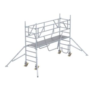 Euroline Gerüsttyp 9516 mit Auslegern und Sicherheitsaufbau (Typ 0,75 x 2,85 m) mit Arbeitshöhe bis 3,35 m