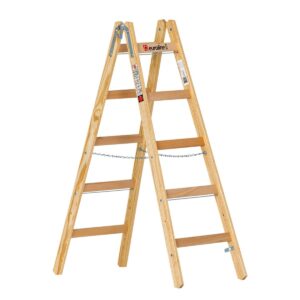 Das richtige Gewächshaus - problemlos und komfortabel 11 Euroline Holz-Sprossenstehleiter Nr. 10501 2x5 mit Eimerhaken