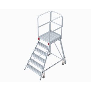 Euroline Mobile Podesttreppe / Podestleiter einseitig begehbar Nr. 515 6 Stufen