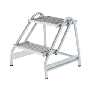 Günzburger Steigtechnik Arbeitspodest einseitig begehbar Stahl-Gitterrost 2 Stufen