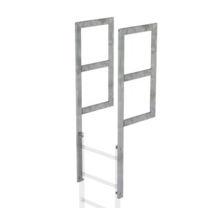 Günzburger Steigtechnik Ausstiegsholm mit Geländeransatz Stahl verzinkt