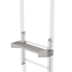 Günzburger Steigtechnik Ausstiegstritt Edelstahl Spaltmaß 200mm