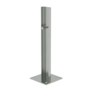 Günzburger Steigtechnik Bodenbefestigung Fußplatte für Steigleitern Stahl verzinkt