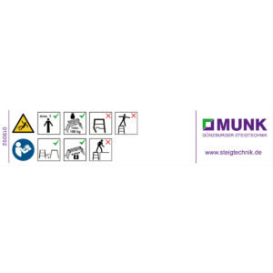 Günzburger Steigtechnik Hinweis-Aufkleber für Arbeitsdiele Aufkleber 19092