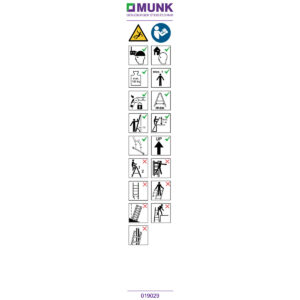 Günzburger Steigtechnik Hinweis-Aufkleber für Klappleitern 2-teilig Aufkleber 19029