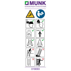 Das richtige Gewächshaus - problemlos und komfortabel 4 Günzburger Steigtechnik Hinweis-Aufkleber für Plattformleitern < 2,50 m (FlexxStep) Aufkleber 19093