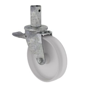 Das richtige Gewächshaus - problemlos und komfortabel 9 Günzburger Steigtechnik Lenkrolle ø 200 mm mit Feststellbremse und Zapfen