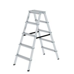 Günzburger Steigtechnik ML Stufen-Stehleiter beidseitig begehbar 2x5 Stufen