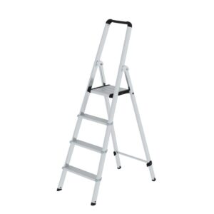 Günzburger Steigtechnik ML Stufen-Stehleiter einseitig begehbar 4 Stufen