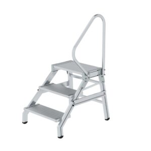 Günzburger Steigtechnik Montagetritt mit Handlauf 3 Stufen