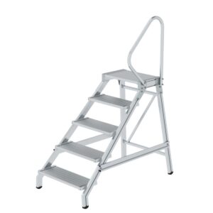 Günzburger Steigtechnik Montagetritt mit Handlauf 5 Stufen