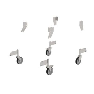 Günzburger Steigtechnik Nachrüstsatz Lenkrolle Edelstahl für Podesttreppe einseitig begehbar