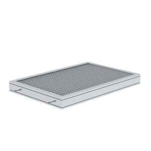 Günzburger Steigtechnik Plattform Aluminium-Gitterrost eloxiert Plattformlänge 1260 mm